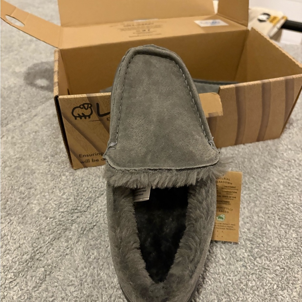 Lamo Gray Suede Loafers with Buckle